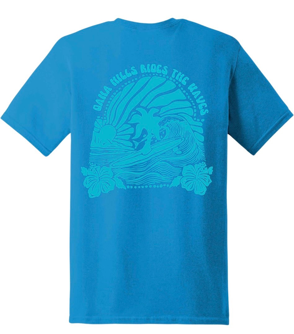 Dana Hills Rides the Waves Surf Tee - Adult